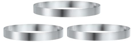 QUARKZMAN Anello per Torta Rotondo 5.5/5.9/6.3 Pollici in Acciaio Inossidabile Senza Saldature per Dolci Specchio Rivestito per Cottura di Dolci frittella Inglesi e Crumpet Strumento