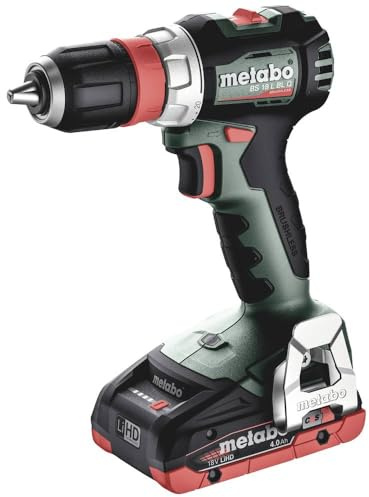 metabo BS 18L BL Q 613156800 Akku-Bohrschrauber 18V 4Ah Li-Ion inkl. 2. Akku, bürstenlos, inkl. Koffer, inkl. Ladegerät, mit