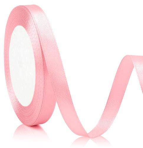 Geschenkband 25 Yards 1cm Breit, Rosa Farbe Schleifenband Mit Sanfter Textur, Ideal Für Romantische Geschenkdeko, Hochwertiges Satinband Für Lange Haltbarkeit
