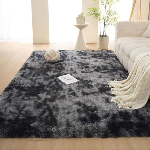 Alfombras Salón Pelo Largo, Alfombras de Habitacion Niña, Alfombra Antideslizante Pie de Cama Dormitorio, Alfombra Peluda Mullida, Fácil de Limpiar (18 80x200cm)