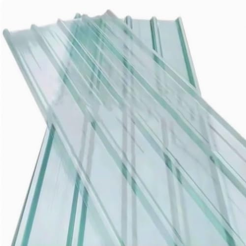 KDDFN Lamiera Trasparente per Tetti,Copertura Tettoia Anti-UV,Fogli Pretagliati di Vetroresina,Pannelli da Tetto Antipioggia Muti,per Serre e Giardini,Balcone Recinzione (1 Pcs,0.9x0.55m/35x22in)