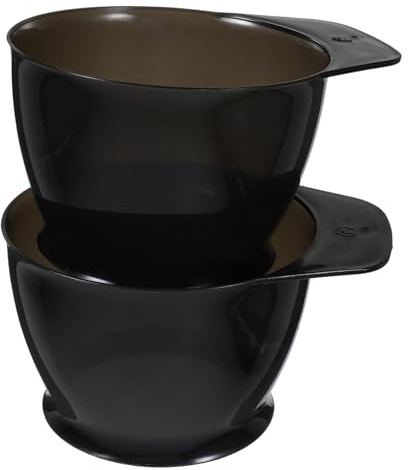 UKCOCO 2pièces Bols De Mélange Plastique Pour Teinture Capillaire Avec Base Antidérapante Et Marques De Mesure Réutilisables Pour Salon Et Maison