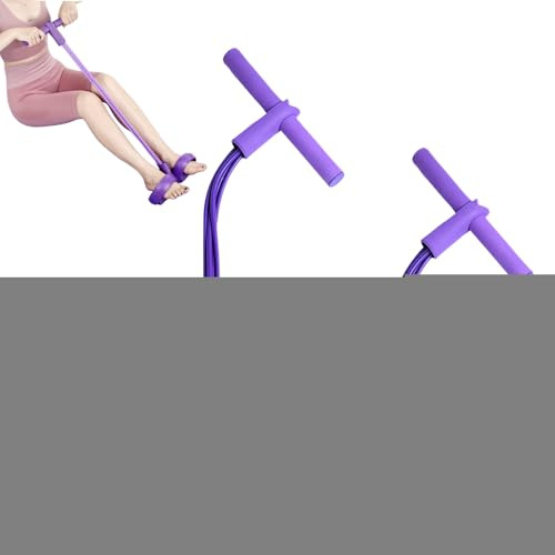 Fitness motståndsband, 2 stycken pedalmotståndsband, 4 rör av, elastiskt dragrep, multifunktionellt spännrep, fitness, pedal, träningsslap, dragband, magtränare för nybörjare