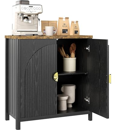Lvifur Sideboard, Küchenschrank mit 2 Türen für Wohnzimmer, Küche, Esszimmer,80cm Breit Küchenbuffet aus Holz mit Arbeitsplatte & Ausreichend Stauraum für Flur