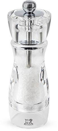 Peugeot - Vittel Manual Salt Mill - Adjustable Grinder - Acrylic, Clear, 16 cm