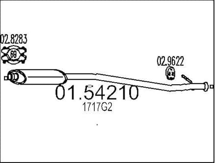 MTS Silencieux intermédiaire Silencieux Intermédiaire 01.54210