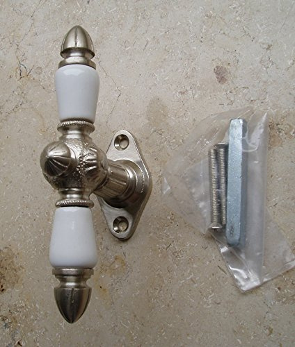 Graf von Gerlitzen Antik Messing Nickel Fenster Griff Griffe Fenstergriff Fensterolive F7N