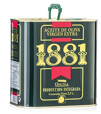 1881 Aceite de Oliva Virgen Extra, Alta Selección (Caja de dos latas de 2,5 lt) Rico en antioxidantes naturales.