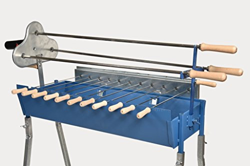 Griechisch-zypriotischer Holzkohle-Grill, Foukou, motorisierte Rotisserie