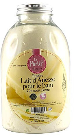 Latte da bagno al cioccolato bianco.