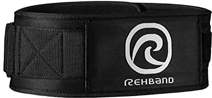 Rehband Gewichthebergürtel Herren & Damen Schwarz, Lifting Belt für Powerlifting, Bodybuilding & Gewichtheben, hochbelastbarer Trainingsgürtel, Farbe:Schwarz, Größe:M