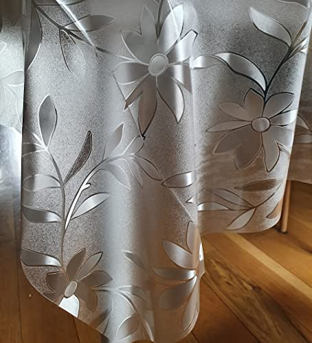 Home Direct PVC Tischdecke Transparente, Geprüfter Tischschutz, pflegeleicht und abwischbar, Rund 137 x 54 cm