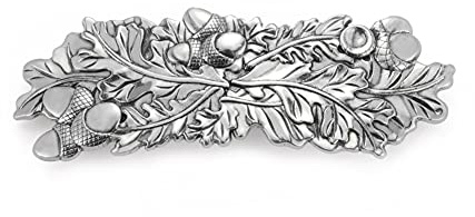 KKJOY Vintage Metall Haarspange Silber, Eichenblatt Haarklammer, Haarnadeln Groß, Gothic Haarspangen Damen, Braut Haarschmuck Hochzeit, Bananenspange für Frauen und Mädchen