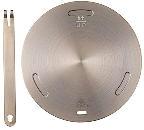 HEMOTON 1 Set Edelstahl-Induktionsplatte Küchen-Induktionsscheibe Kochutensilien Wärmewandler-Scheibe Edelstahl-Induktionsplatte Wärmeleitpad Kochgeschirr-Adapter Wärmediffusor Mit