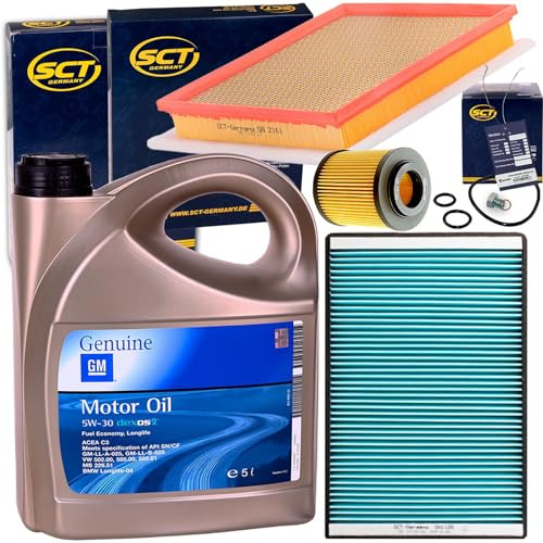 Filterset Satz 5W30 Öl | SH4788P+SB2161+SA1126+257.828.011+MN1801+5W30 Öl Kompatibel mit Astra H (A04),Astra H Caravan (A04),Astra H Gtc (A04),Astra