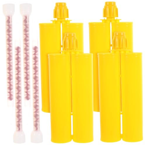 DOITOOL 4sätze Nachfüllbare Kartuschen Rohr Aus Kunststoff Wiederverwendbare Kartuschen Mit Düse Fassungsvermögen Für Heimwerkerprojekte Und Diy Reparaturen Zum Selbermachen