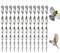 Catelves Lot de 12 répulsifs anti-oiseaux, carillon éolien, réfléchissant, anti-hirondelles, anti-oiseaux, balcon, spirale à vent, pour chasser les corbeaux (argenté)