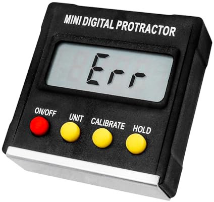Mesee Digitaler LCD Winkelmesser, Mini Digital Neigungsmesser Magnetfuß, Level Box Inklinometer, Digitale Wasserwaage, für Holzarbeiten Bauen Mauerwerk und Automobile Test und Reparatur