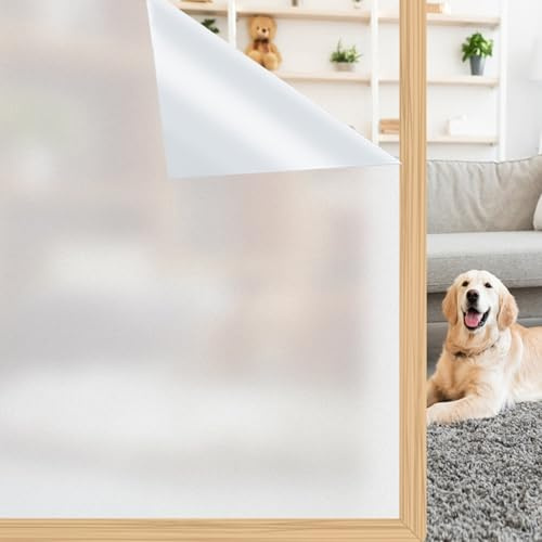 Film d'intimité statique amovible pour fenêtre en verre dépoli de jour et de nuit, isolation de l'intimité pour porte de salle de bain avec outils, 60 x 200 cm