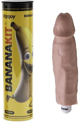 BANANAKIT Kit de clone de pénis avec silicone souple et alginate de moulage sans silice christalline avec vibrateur 10 fréquences cadeaux originaux pour les couples.
