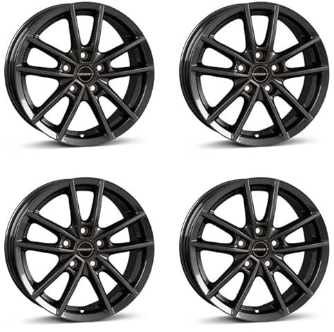 4x Borbet cerchi in alluminio W 7x17 ET40 5x112 mistral anthracite glossy