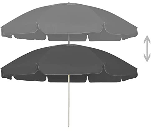 Generisch Pangshiyuan Strandschirm Anthrazit 240 cm,jiangboyue-314714