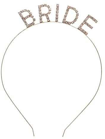 WOFASHPURET 1pezzi Cerchietto Da Sposa Raso Con Strass Accessori Nuziali Per Feste Matrimonio Addobbi e Occasioni Speciali