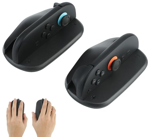 Baomaeyea 2 x Gaming-Controller-Maushalter für Nintndos Switch 2, Maus-Basisgriff, Gaming-Controller-Hülle für Switch 2 Joy-Cons, rutschfester linker und rechter Controller-Ständer, Zubehör (schwarz)
