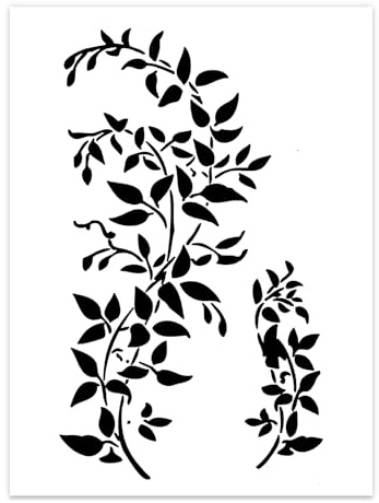 Plantillas grandes A4 de hojas de vid de árbol para pintar, plantillas reutilizables de 8.3 x 11.6 pulgadas para paredes, muebles y vallas de jardín, plantillas florales y botánicas para decoración