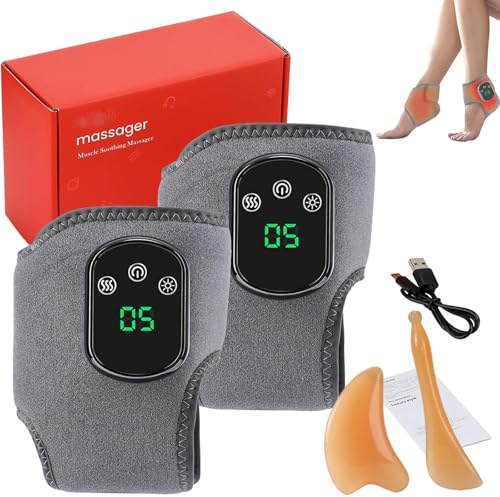 Neamova 3 in 1 massaggiatore per piedi 3 in 1, per gambe senza dolore e vitali, massaggiatore portatile senza cordless con 3 modalità di vibrazione, 5 set di calore (2 pezzi)