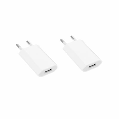 JZK 2PCS 5V 1A Fuente de alimentación, Enchufe de Carga USB para iPhone, Cargador USB para Samsung, Adaptador de Corriente para Xiaomi, para Sony, para LG, Reproductor de MP3, Tableta, cámara