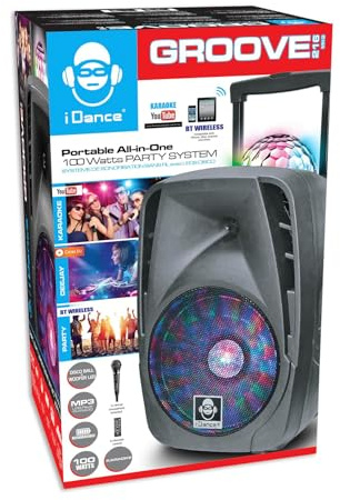 iDance Boombox med ljus en wielen en micro