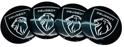 WENINETIES 4 Piezas Centro de Rueda de Coche Cubierta de La Etiqueta para Peugeot Rifter L2 2024 2025 56mm, Auto Llantas Decorativa Emblema Auto Accesorios