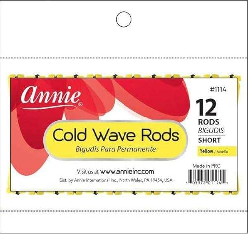 Annie Cold Wave Rod Short 12Ct Yellow