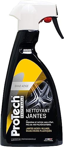 ProTechMC | Nettoyant pour Jantes et Enjoliveurs Voiture | Nettoie et Dégraisse Jantes en Acier/Aliage ou Enjoliveurs Plastiques Sans Effort | Sans Acides | Made In France | 500ml