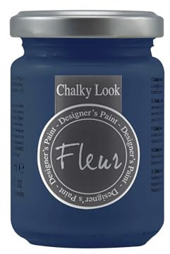 FLEUR DESIGNER'S PAINT | Pittura ad Acqua, Effetto Gesso Naturale, Extra Opaca, Fleur Chalky F66, Colore Trendsetter Blue, Made in Italy, Formato da 130 ml