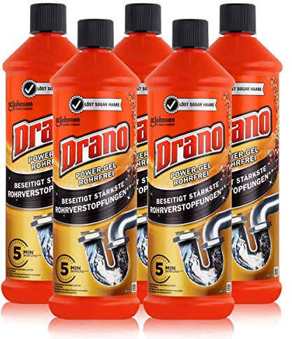 Mr. Muscle Drano Power-Gel, 5 x 1000 ml