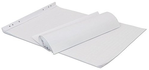 Flipchart-Blöcke- 5x20 Blatt 65 x 98 cm, einseitig kariert, Rückseite unbedruckt, 6-fach Lochung