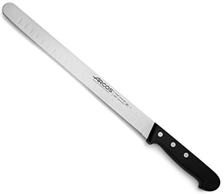 Arcos Serie Universal - Lachsmesser Fischmesser - Klinge Nitrum Edelstahl 300 mm - HandGriff Polyoxymethylen (POM) Farbe Schwarz