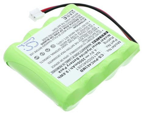 AboutBatteries Batterie Type Philips CS-PHC463MB, 4.8V, 2000mAh, Ni-MH