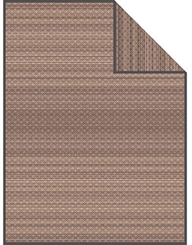 Ibena Wohndecke Sitra Baumwollmischung braun/anthrazit Größe 150x200 cm