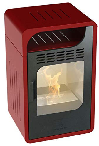 GMR Stufa FIAMMETTA Junior VENTILATA A BIOTENALO Bordeaux 3 KW STUFE CAMINETTI CASA Riscaldamento