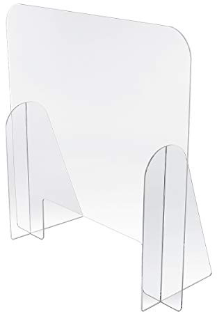 Kartenmachen.de Spuckschutz aus Acrylglas Virenschutz, Hustenschutz, Thekenaufsatz - Breite 50 cm, Höhe 50 cm mit Durchreiche Breite 30 cm, Höhe 10 cm