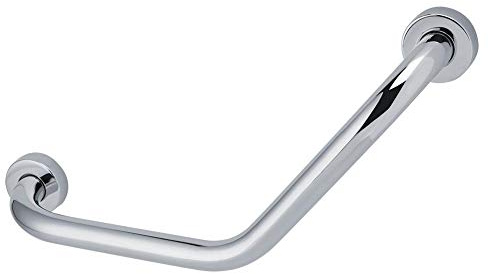 Agarradera de Acero Inoxidable Antideslizante, Diseño Ergonómico Curvado, para Baño y Ducha, 445 mm