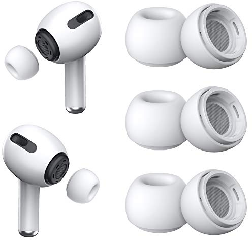 Ersatz-Ohrstöpsel für Airpods Pro und AirPods Pro 2 mit Loch zur Geräuschreduzierung, 3 Paar Silikon-Ohrstöpsel für Airpods Pro mit tragbarer Aufbewahrungsbox und passend für die Ladehülle (Klein)