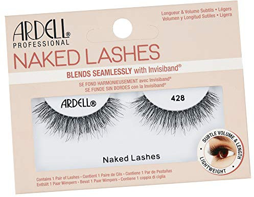 ARDELL Naked Lashes Echthaarwimpern 428-1 Paar künstliche Wimpern natürlich aus Echthaar, vegan, wieder verwendbar | Natural Fake Lashes zum Kleben