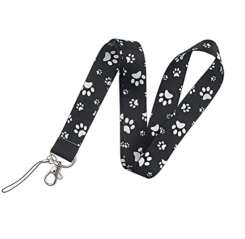 hansum Lanière de cou, lanières d'animaux de dessin animé avec boucle de sécurité, pour porte-badge d'identification, clés, permis de travail, téléphones portables (Color : Cat paw 3, Size : 45cm)