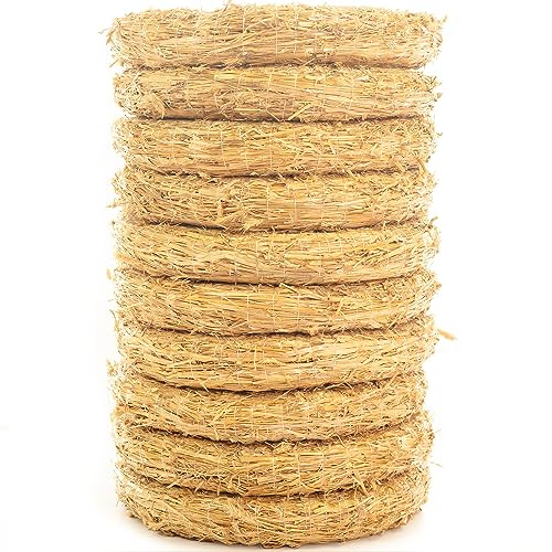10er Set Strohrömer, Durchmesser 35 cm, Stärke 6 cm