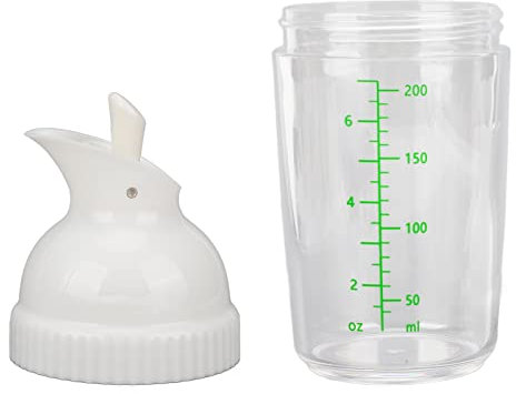 Coctelera de Aderezo para Ensaladas de 200 Ml Contenedor de Aderezo para Ensaladas Evita Fugas Tarro para Aderezo para Ensaladas, Botella Mezcladora de Aderezo para Ensaladas para (Blanco)