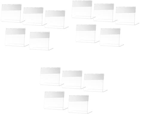 MAGICLULU 15 Stück Display-Deck-Karten Acryl-Schilderhalter Preisschild Display-Ständer Etiketten Regalschilder Für Den Einzelhandel Ein Rahmen Schilder Preisschildhalter